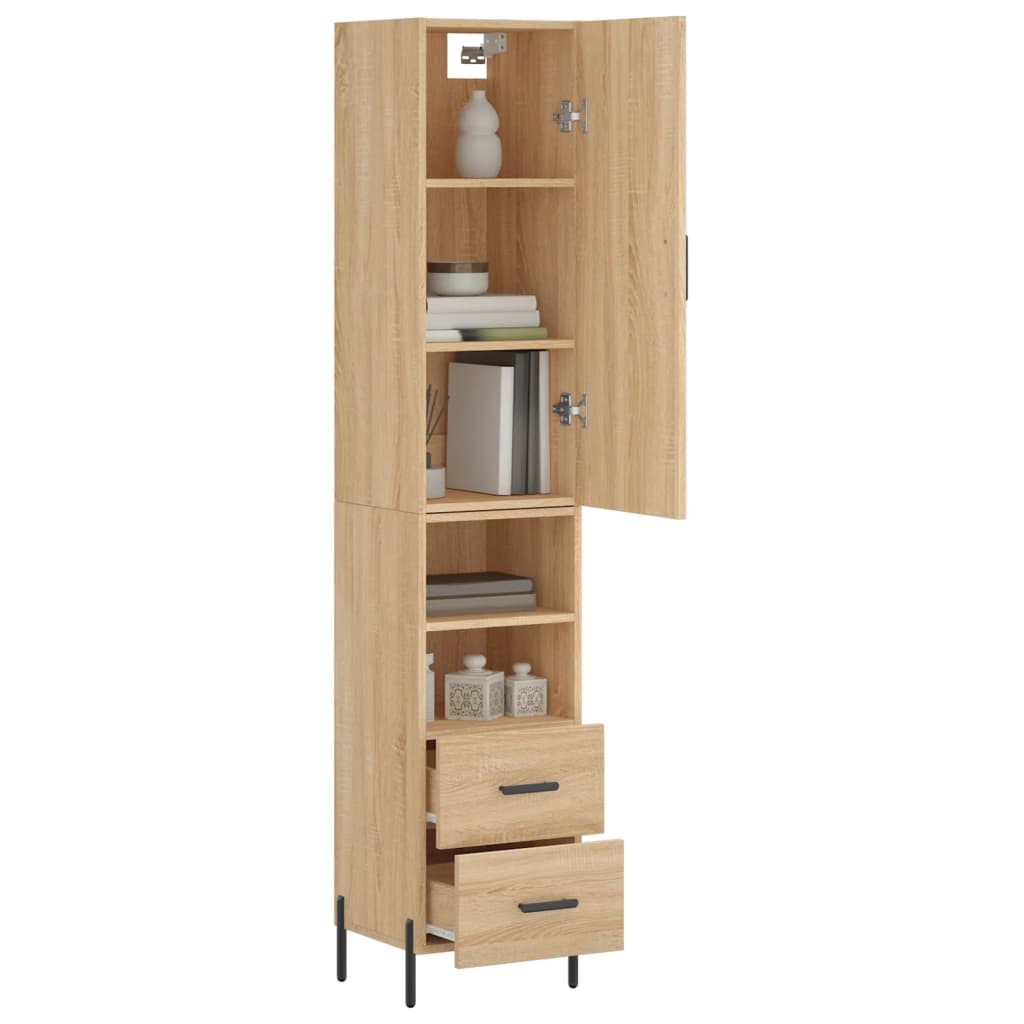 Image Buffet haut Chêne sonoma 34,5x34x180 cm Bois d'ingénierie | Xios Store SNC vidaXL Xios Store SNC