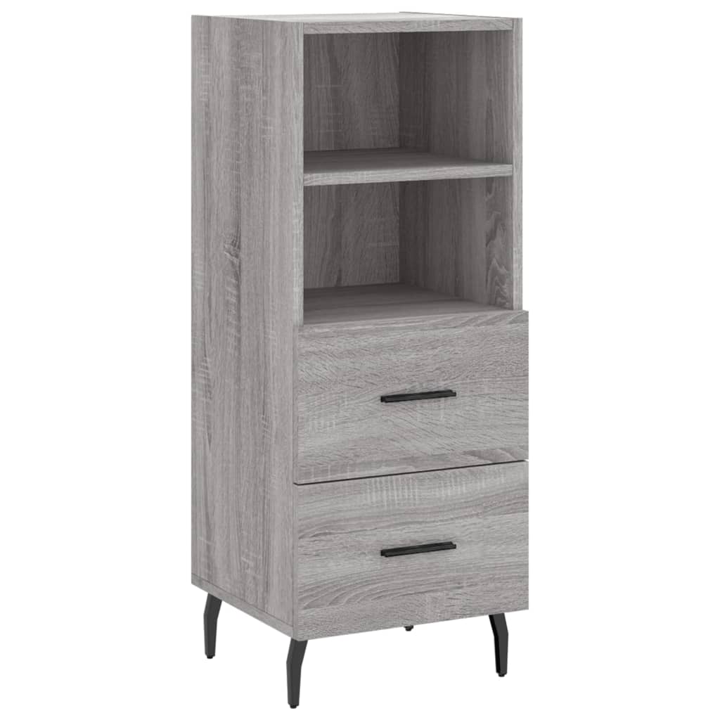 Image Buffet haut Sonoma gris 34,5x34x180 cm Bois d'ingénierie | Xios Store SNC vidaXL Xios Store SNC