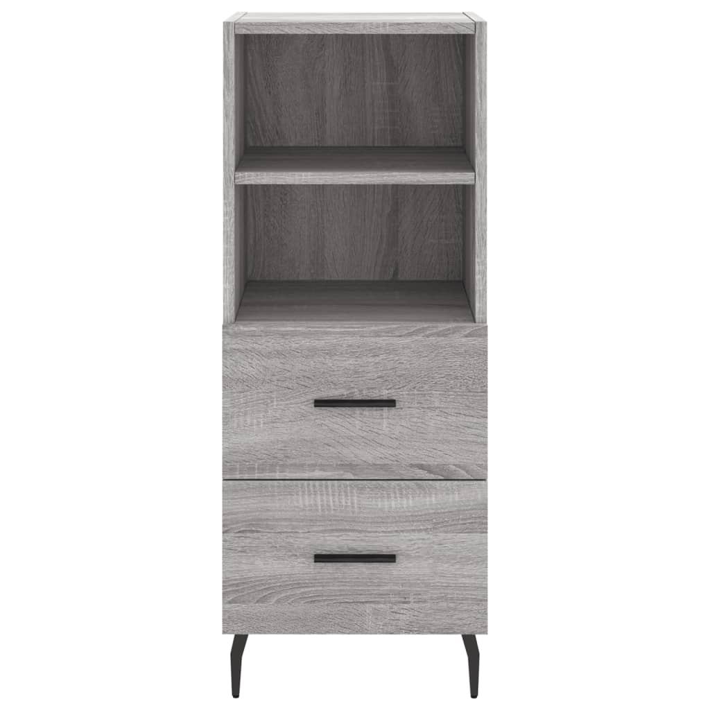 Image Buffet haut Sonoma gris 34,5x34x180 cm Bois d'ingénierie | Xios Store SNC vidaXL Xios Store SNC