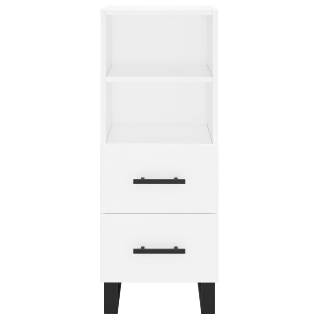 Image Buffet haut Blanc 34,5x34x180 cm Bois d'ingénierie | Xios Store SNC vidaXL Xios Store SNC