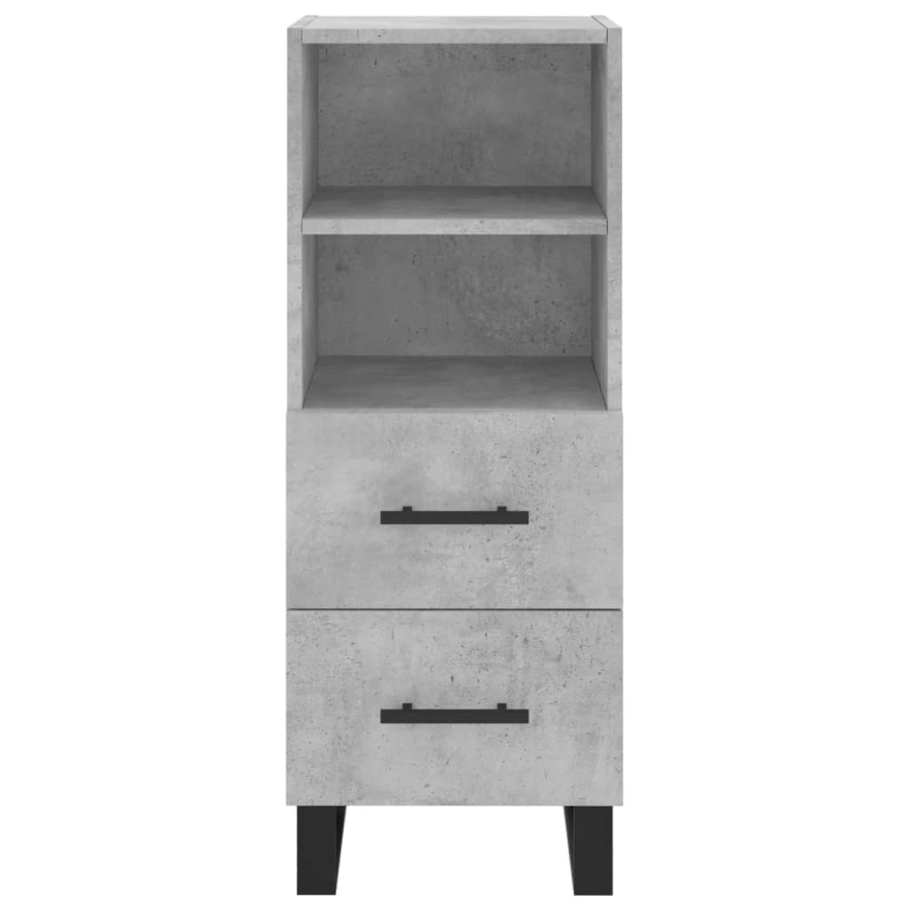 Image Buffet haut Gris béton 34,5x34x180 cm Bois d'ingénierie | Xios Store SNC vidaXL Xios Store SNC