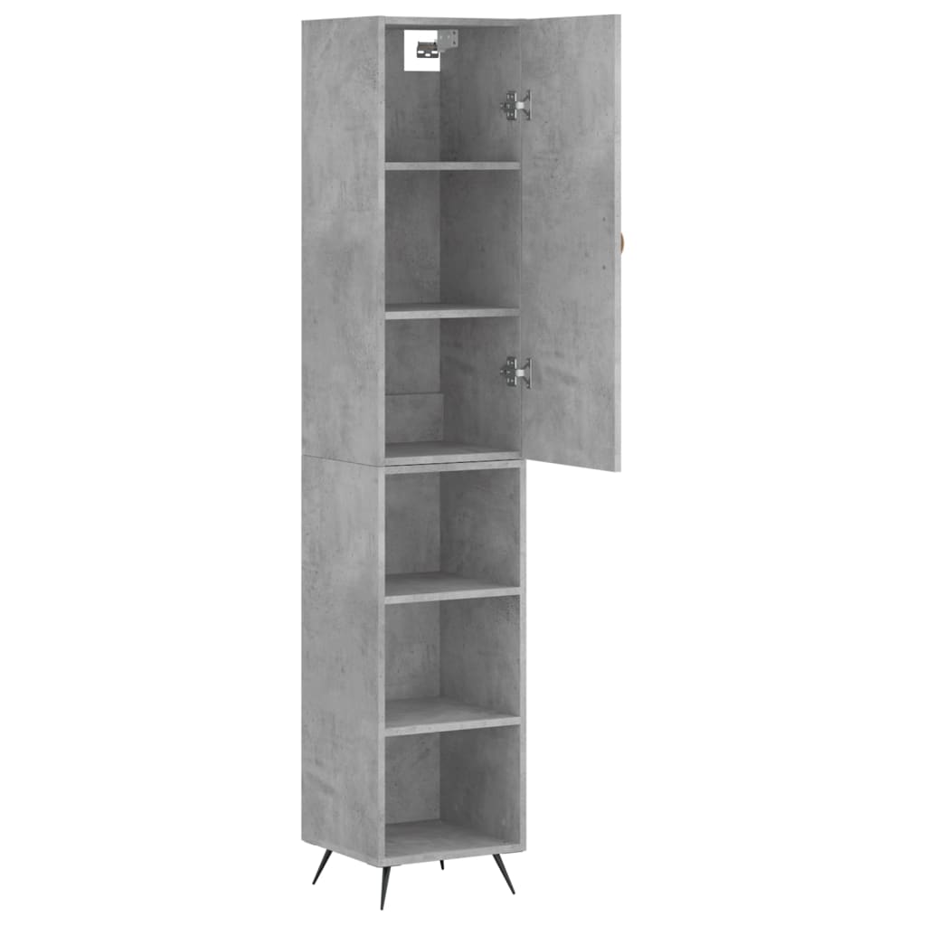 Image Buffet haut Gris béton 34,5x34x180 cm Bois d'ingénierie | Xios Store SNC vidaXL Xios Store SNC