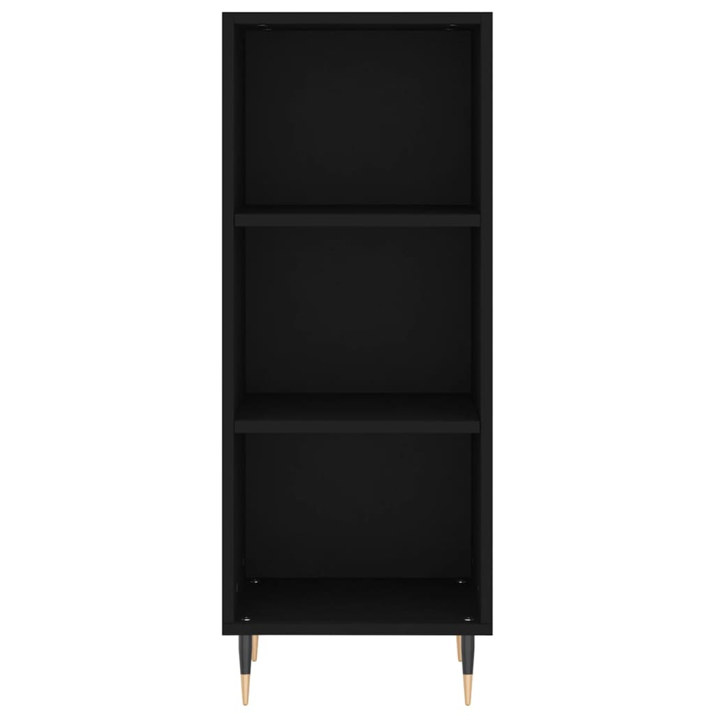 Image Buffet haut Noir 34,5x34x180 cm Bois d'ingénierie | Xios Store SNC vidaXL Xios Store SNC