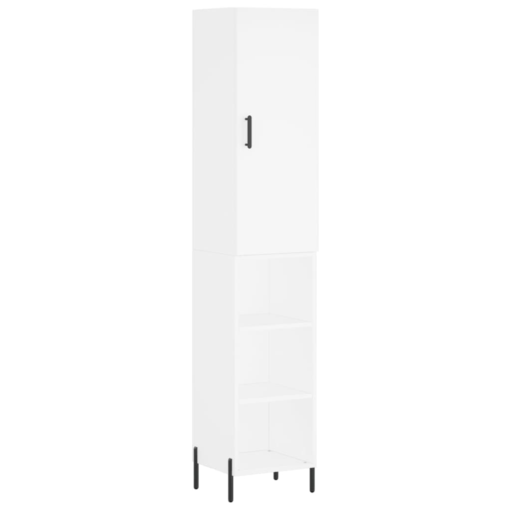 Image Buffet haut Blanc 34,5x34x180 cm Bois d'ingénierie | Xios Store SNC vidaXL Xios Store SNC