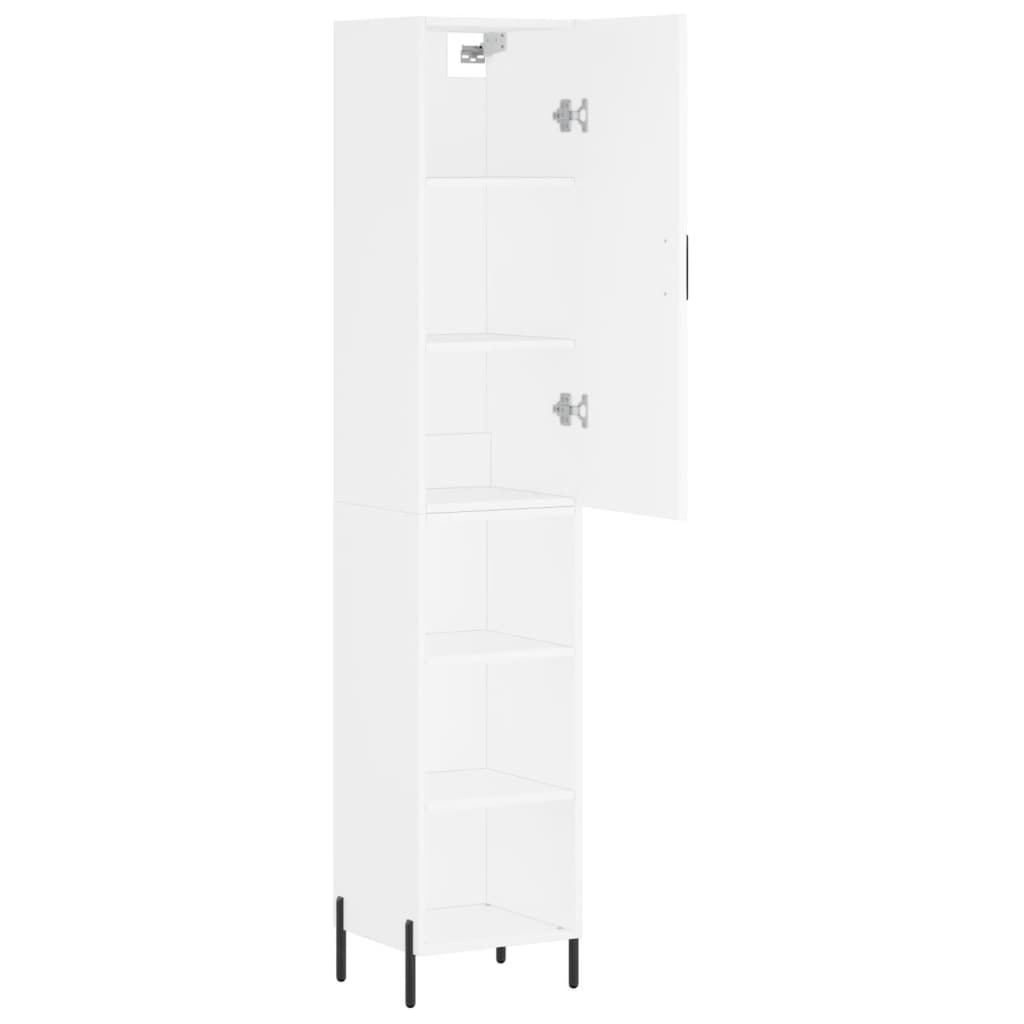 Image Buffet haut Blanc 34,5x34x180 cm Bois d'ingénierie | Xios Store SNC vidaXL Xios Store SNC