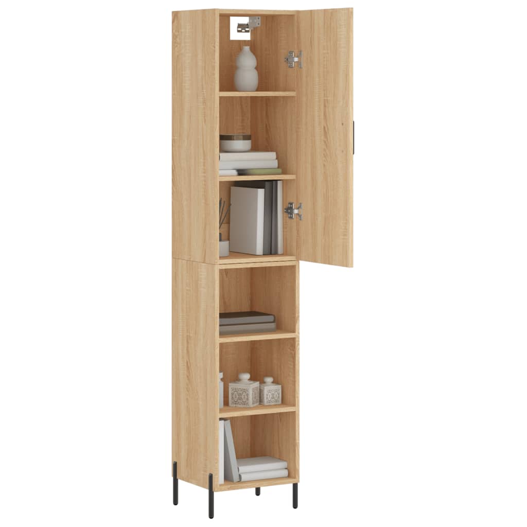 Image Buffet haut Chêne sonoma 34,5x34x180 cm Bois d'ingénierie | Xios Store SNC vidaXL Xios Store SNC