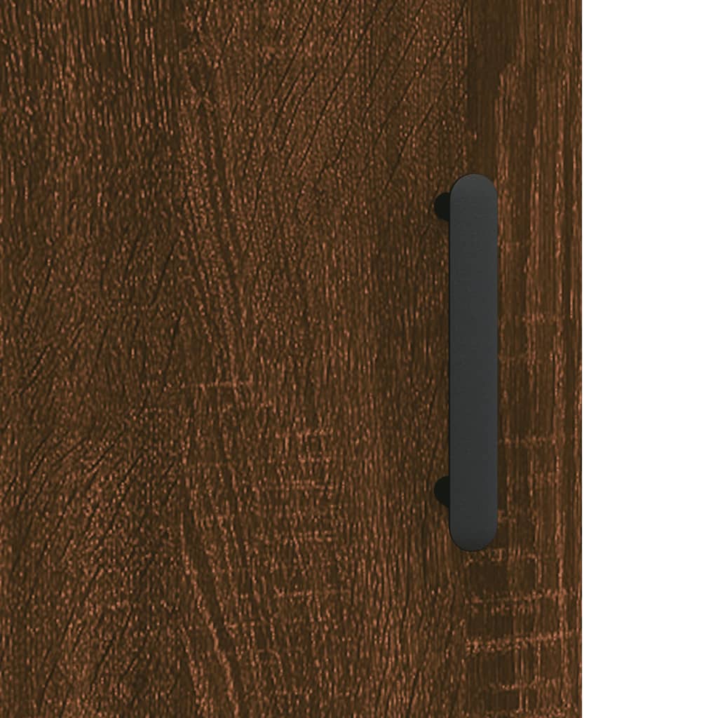 Image Buffet haut Chêne marron 34,5x34x180 cm Bois d'ingénierie | Xios Store SNC vidaXL Xios Store SNC