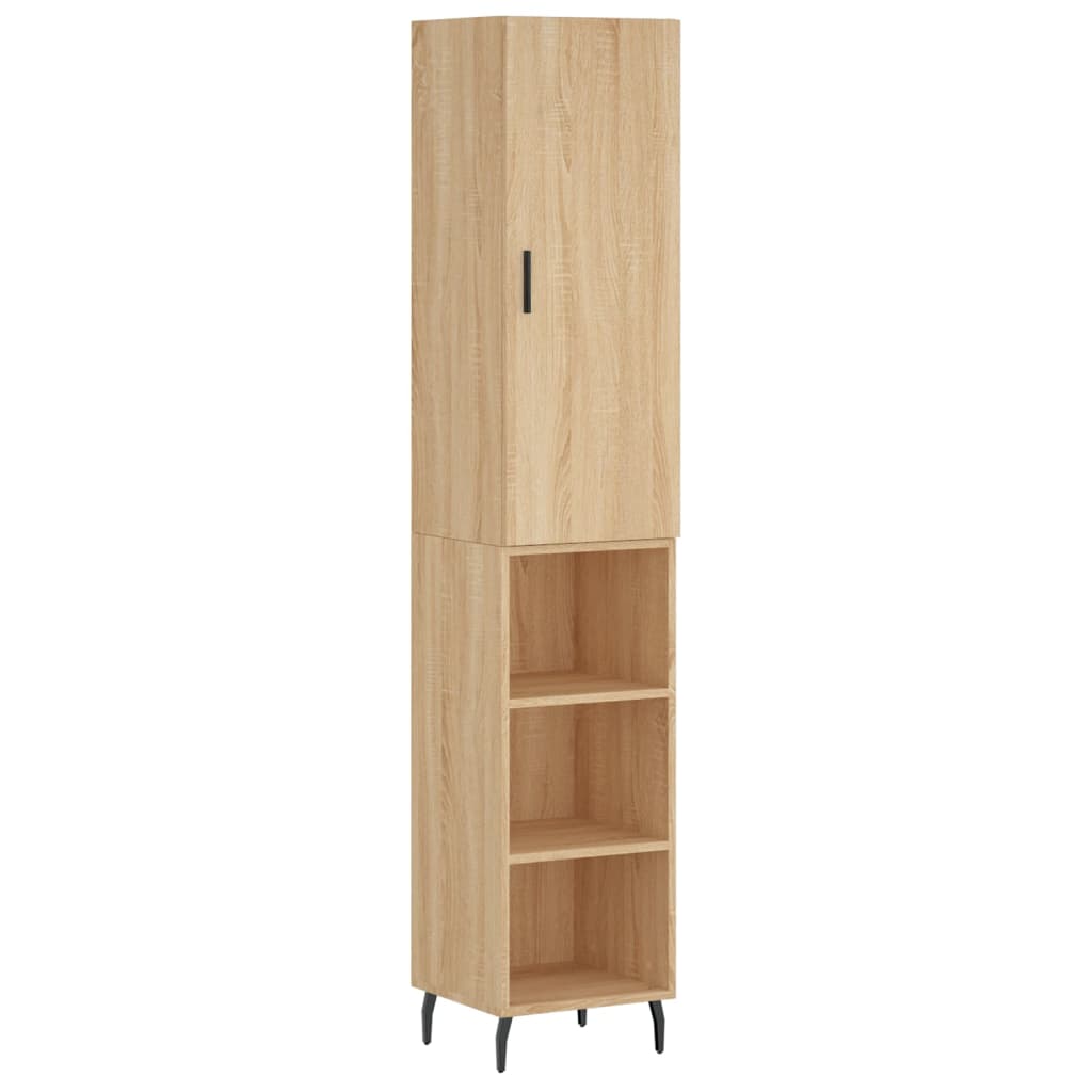 Image Buffet haut Chêne sonoma 34,5x34x180 cm Bois d'ingénierie | Xios Store SNC vidaXL Xios Store SNC