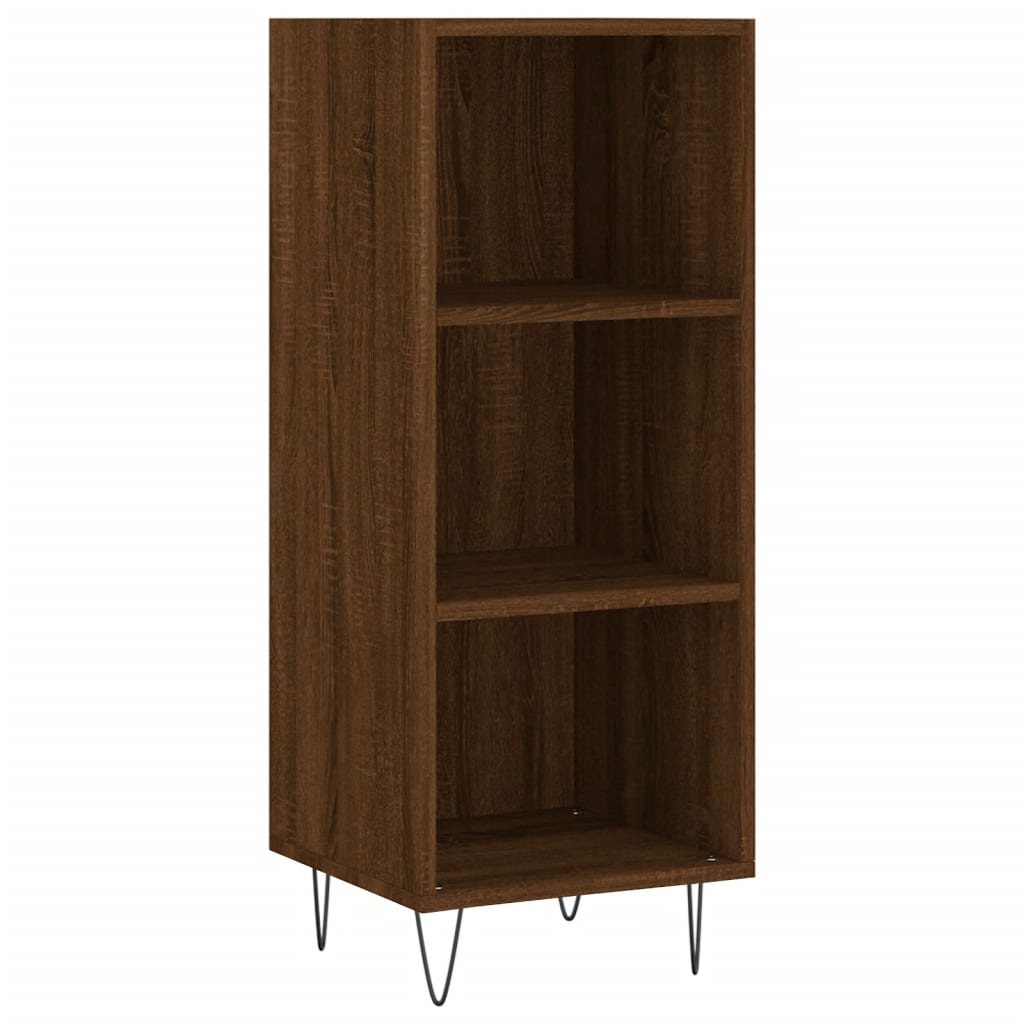 Image Buffet haut Chêne marron 34,5x34x180 cm Bois d'ingénierie | Xios Store SNC vidaXL Xios Store SNC