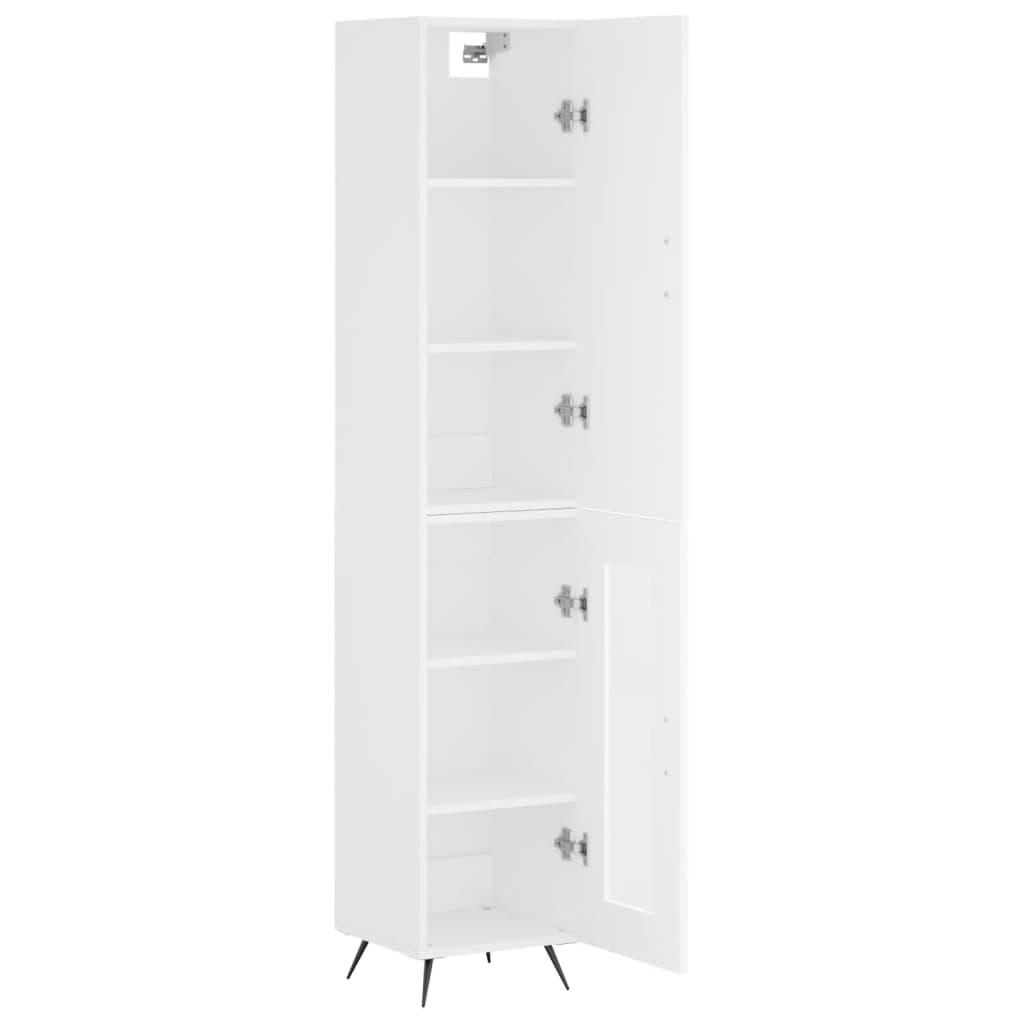 Image Buffet haut Blanc 34,5x34x180 cm Bois d'ingénierie | Xios Store SNC vidaXL Xios Store SNC