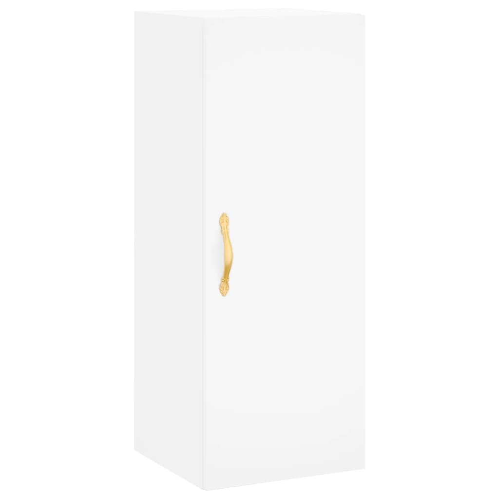 Image Buffet haut Blanc 34,5x34x180 cm Bois d'ingénierie | Xios Store SNC vidaXL Xios Store SNC