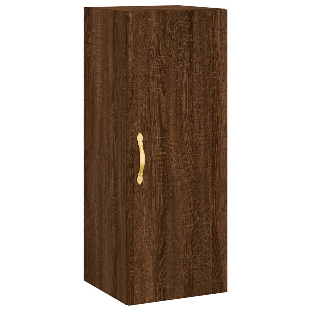 Image Buffet haut Chêne marron 34,5x34x180 cm Bois d'ingénierie | Xios Store SNC vidaXL Xios Store SNC