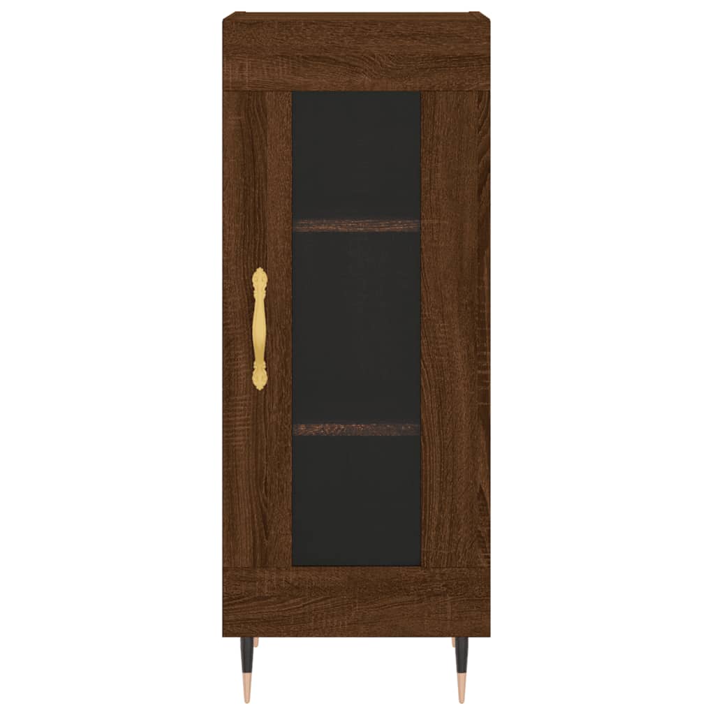 Image Buffet haut Chêne marron 34,5x34x180 cm Bois d'ingénierie | Xios Store SNC vidaXL Xios Store SNC