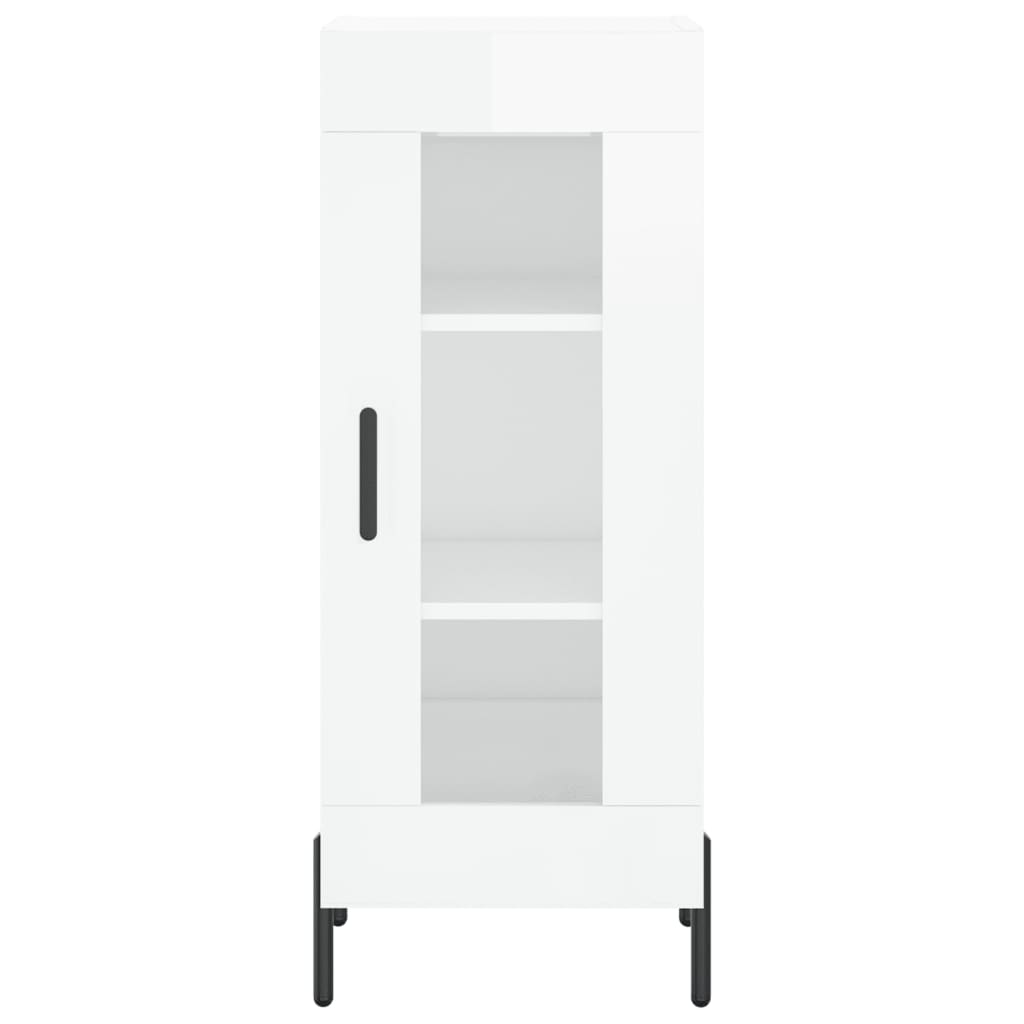 Image Buffet haut Blanc brillant 34,5x34x180 cm Bois d'ingénierie | Xios Store SNC vidaXL Xios Store SNC