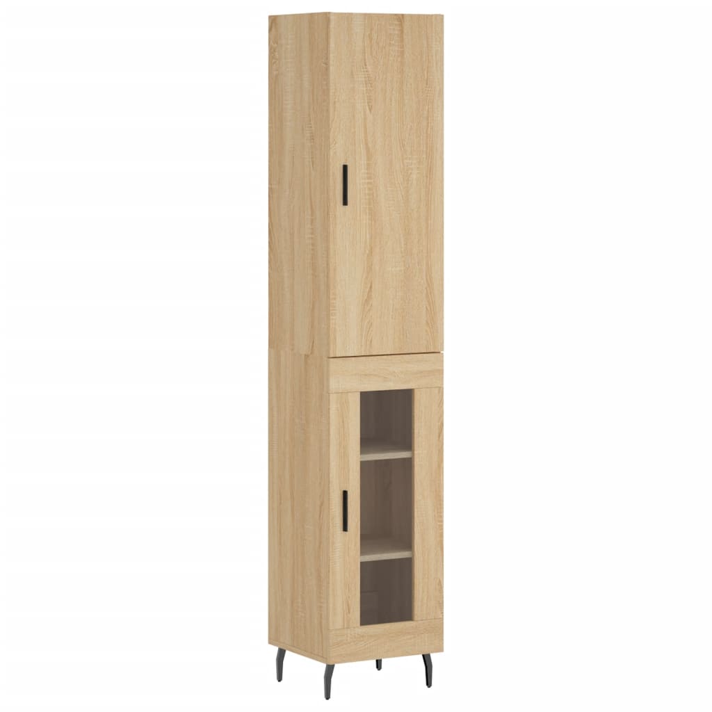 Image Buffet haut Chêne sonoma 34,5x34x180 cm Bois d'ingénierie | Xios Store SNC vidaXL Xios Store SNC