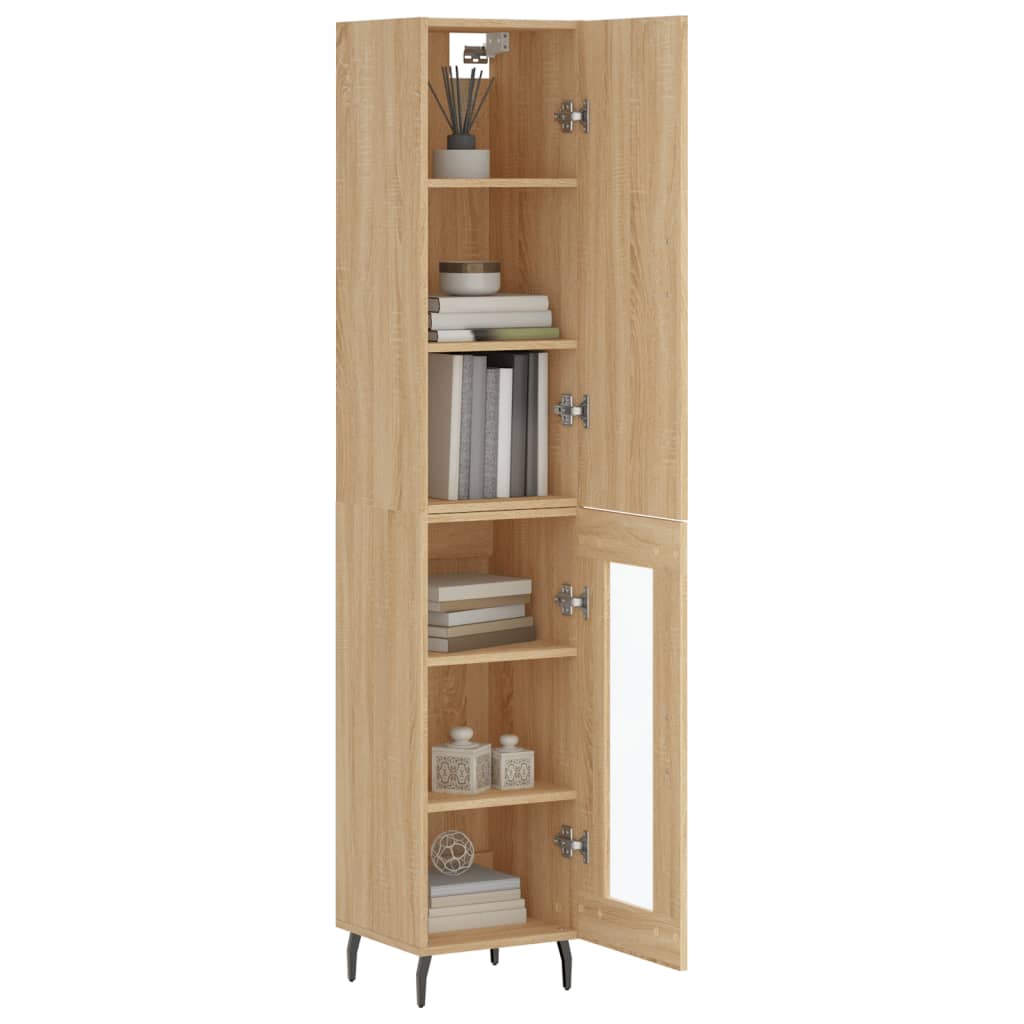 Image Buffet haut Chêne sonoma 34,5x34x180 cm Bois d'ingénierie | Xios Store SNC vidaXL Xios Store SNC