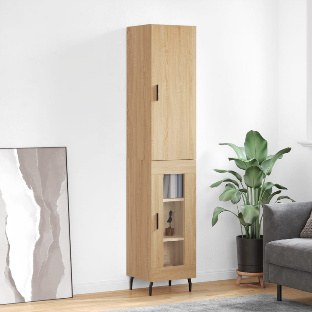 Image Buffet haut Chêne sonoma 34,5x34x180 cm Bois d'ingénierie | Xios Store SNC vidaXL Xios Store SNC