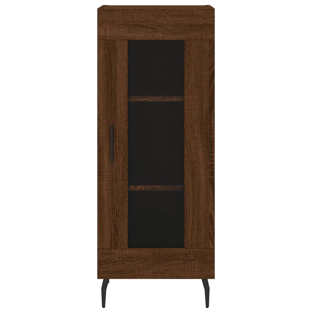 Image Buffet haut Chêne marron 34,5x34x180 cm Bois d'ingénierie | Xios Store SNC vidaXL Xios Store SNC