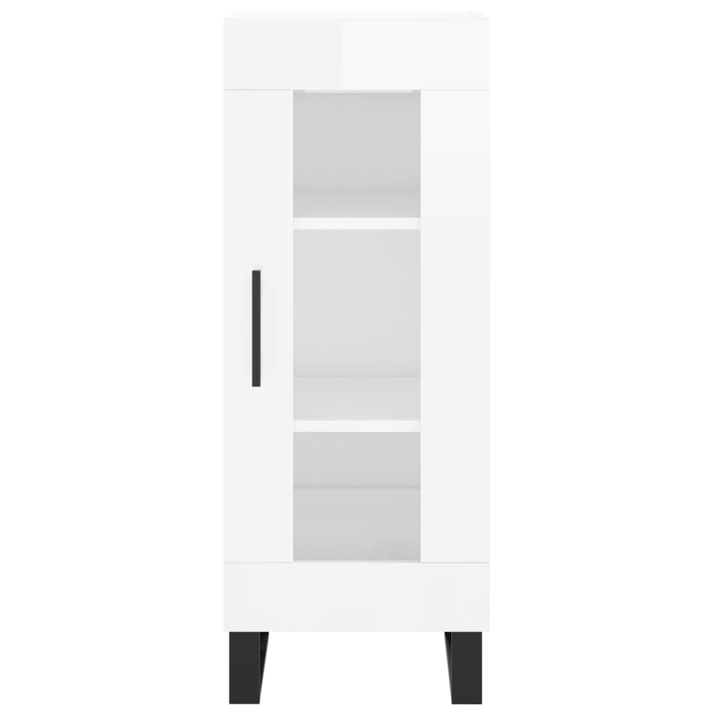 Image Buffet haut Blanc brillant 34,5x34x180 cm Bois d'ingénierie | Xios Store SNC vidaXL Xios Store SNC