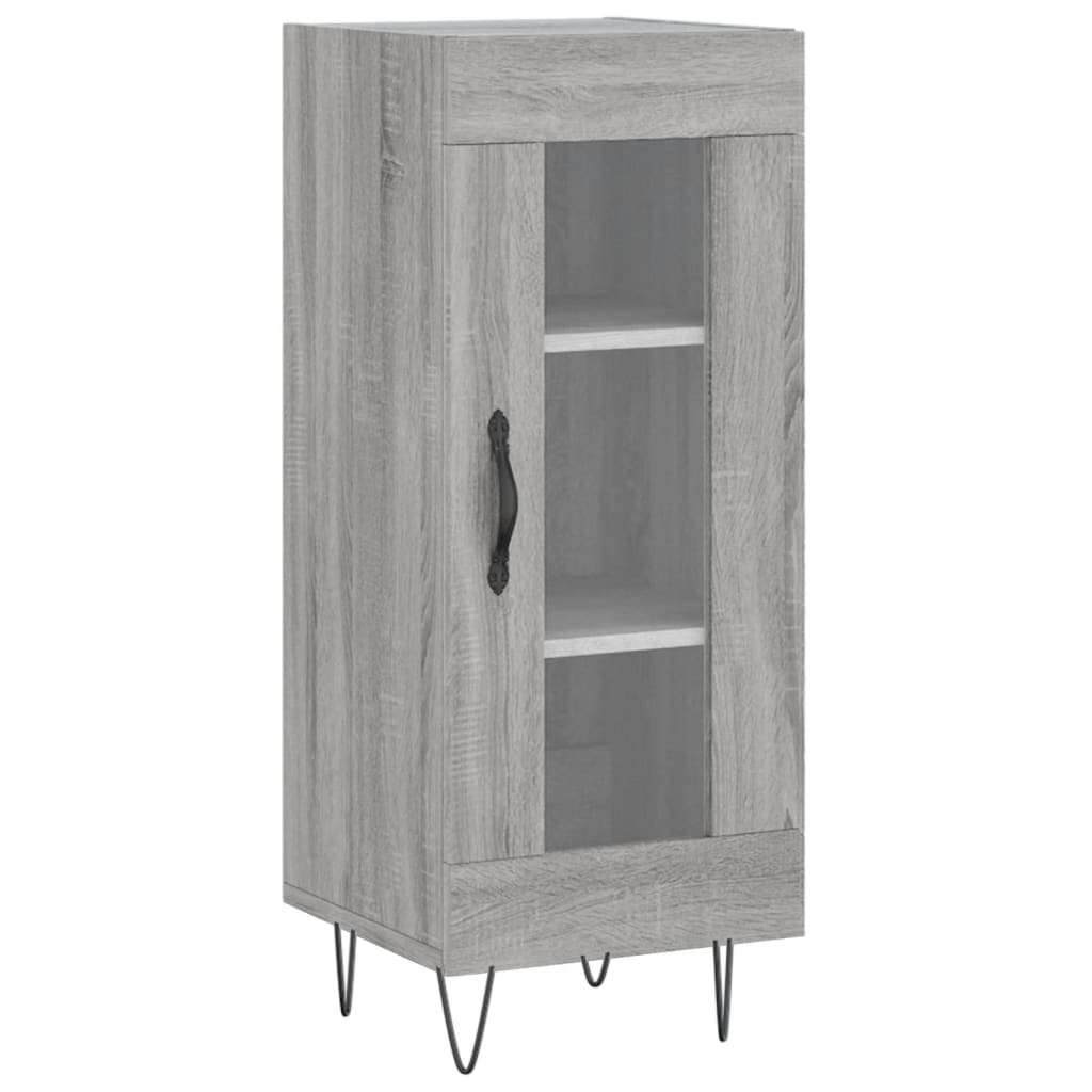 Image Buffet haut Sonoma gris 34,5x34x180 cm Bois d'ingénierie | Xios Store SNC vidaXL Xios Store SNC