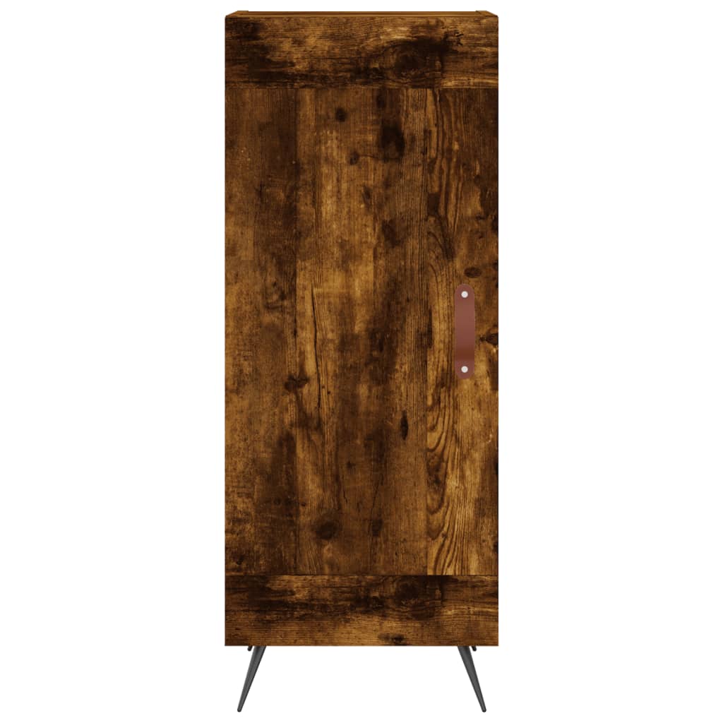 Image Buffet haut Chêne fumé 34,5x34x180 cm Bois d'ingénierie | Xios Store SNC vidaXL Xios Store SNC