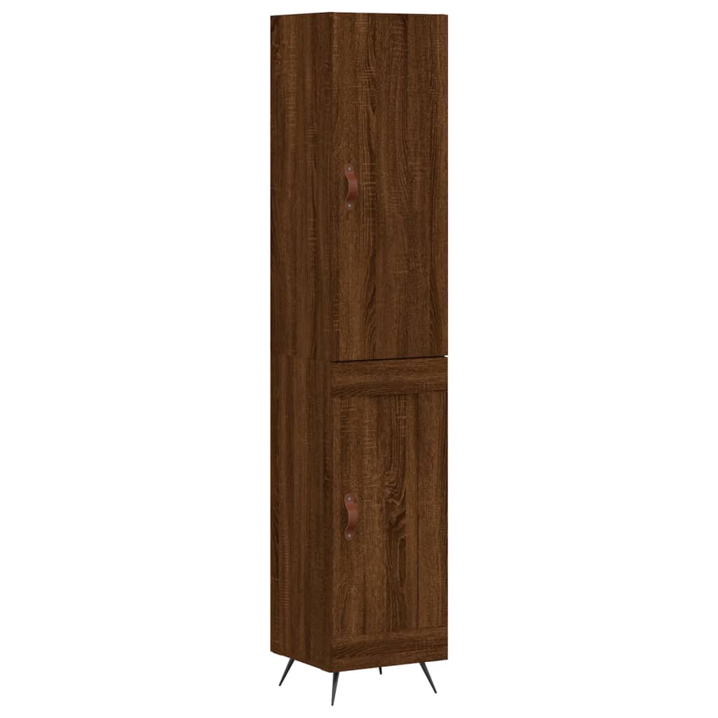 Image Buffet haut Chêne marron 34,5x34x180 cm Bois d'ingénierie | Xios Store SNC vidaXL Xios Store SNC