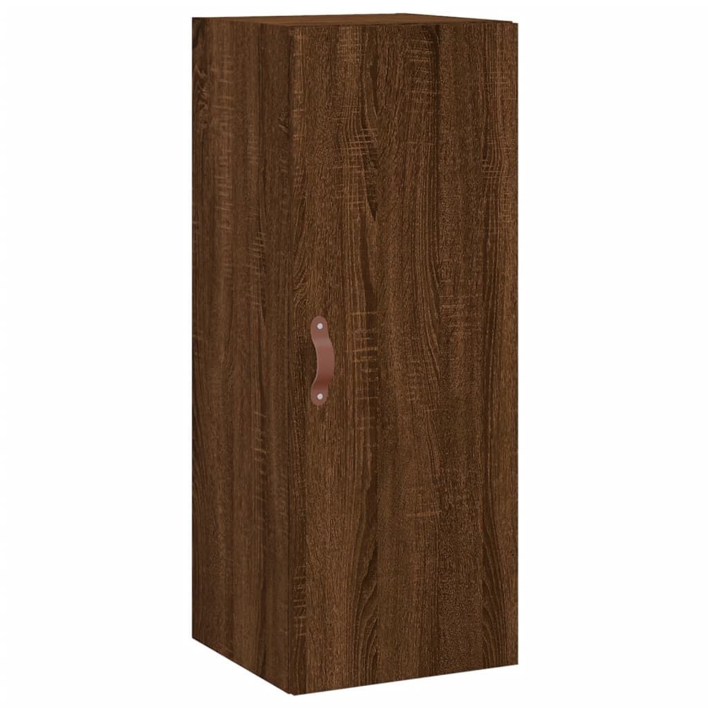 Image Buffet haut Chêne marron 34,5x34x180 cm Bois d'ingénierie | Xios Store SNC vidaXL Xios Store SNC