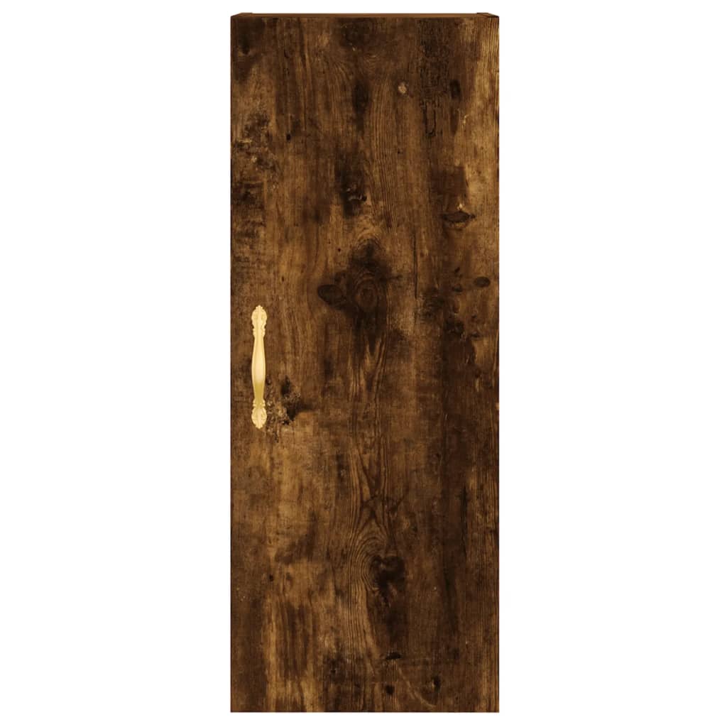 Image Buffet haut Chêne fumé 34,5x34x180 cm Bois d'ingénierie | Xios Store SNC vidaXL Xios Store SNC