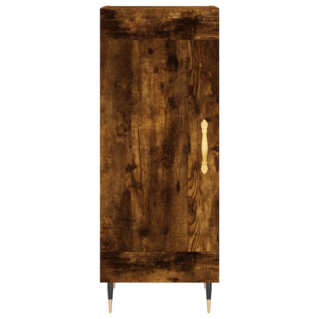 Image Buffet haut Chêne fumé 34,5x34x180 cm Bois d'ingénierie | Xios Store SNC vidaXL Xios Store SNC