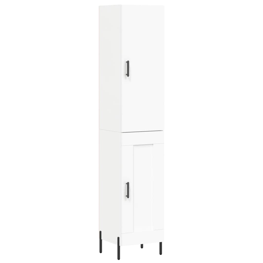 Image Buffet haut Blanc 34,5x34x180 cm Bois d'ingénierie | Xios Store SNC vidaXL Xios Store SNC