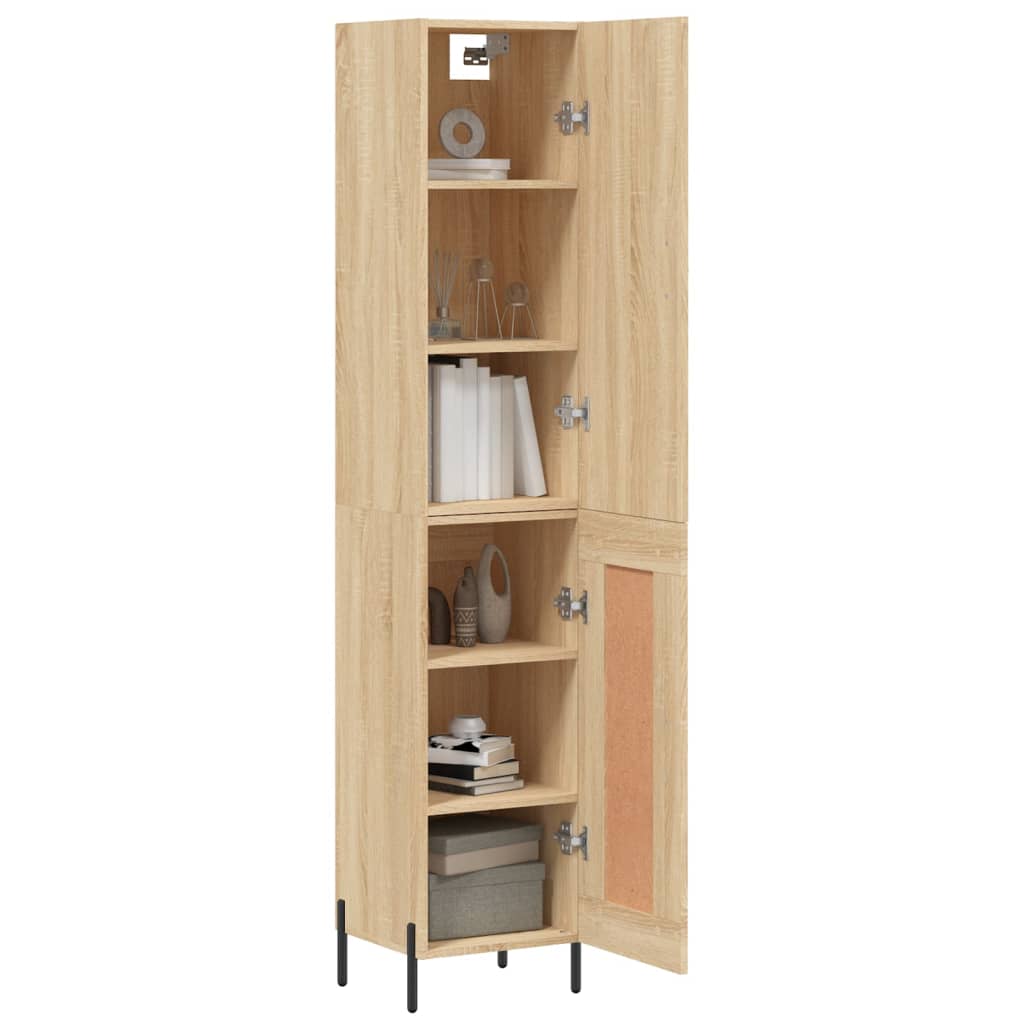 Image Buffet haut Chêne sonoma 34,5x34x180 cm Bois d'ingénierie | Xios Store SNC vidaXL Xios Store SNC