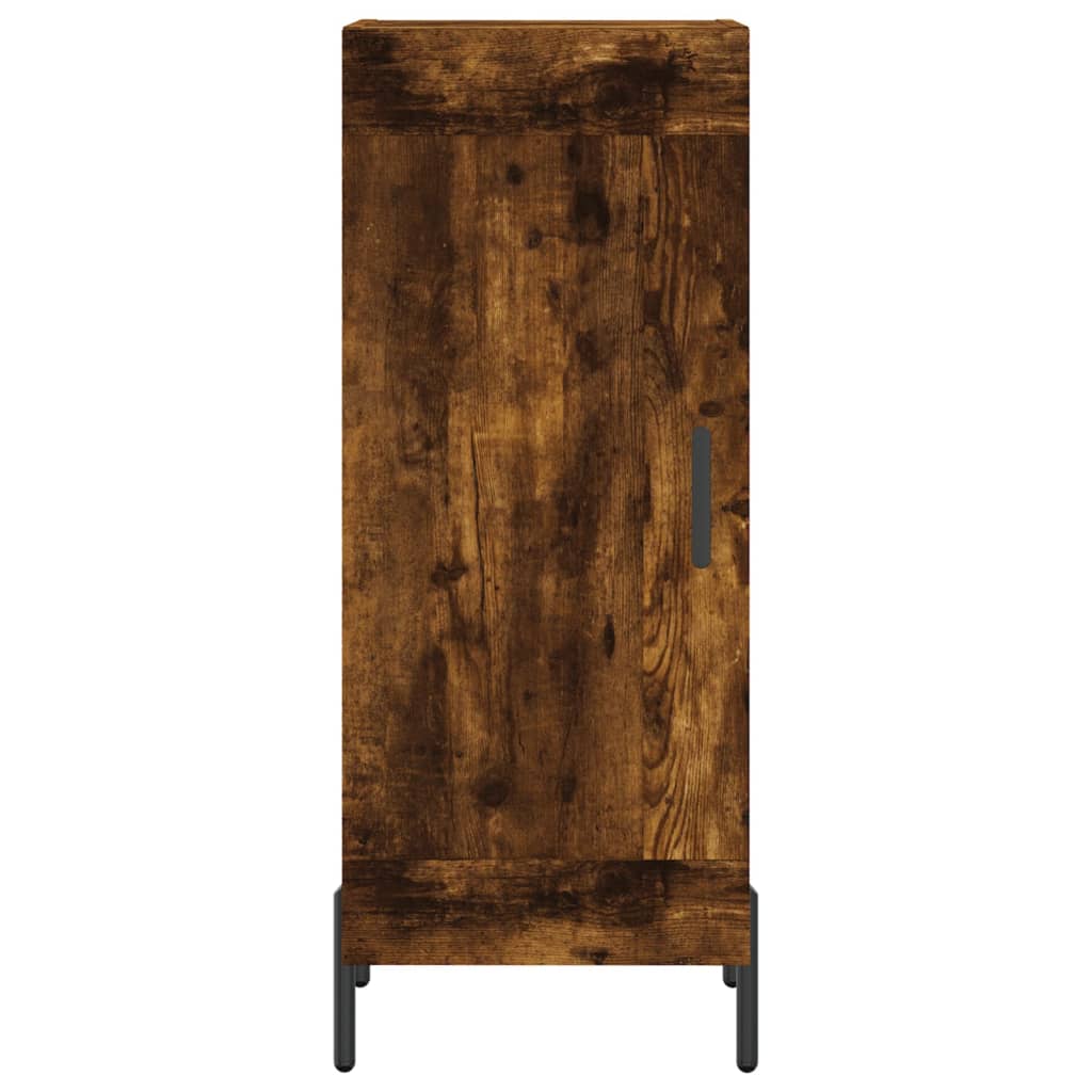 Image Buffet haut Chêne fumé 34,5x34x180 cm Bois d'ingénierie | Xios Store SNC vidaXL Xios Store SNC