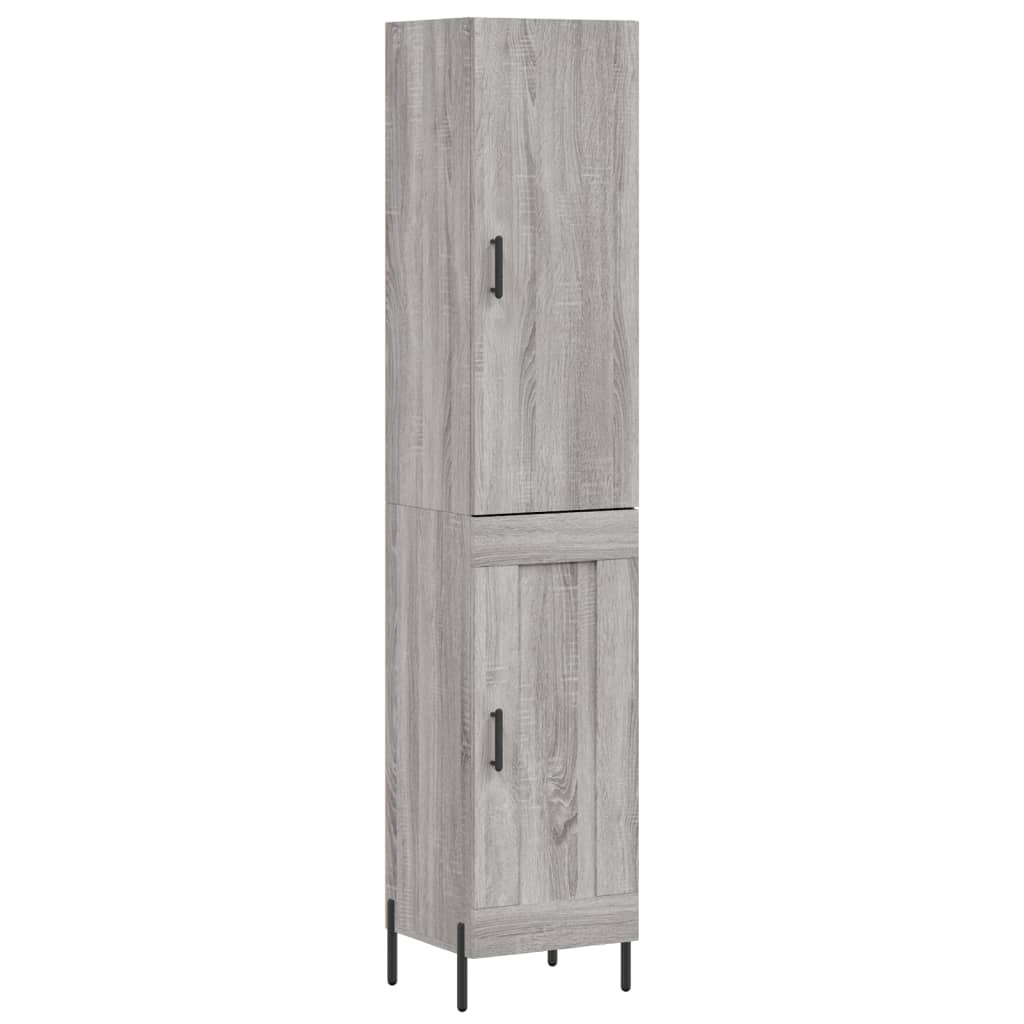 Image Buffet haut Sonoma gris 34,5x34x180 cm Bois d'ingénierie | Xios Store SNC vidaXL Xios Store SNC