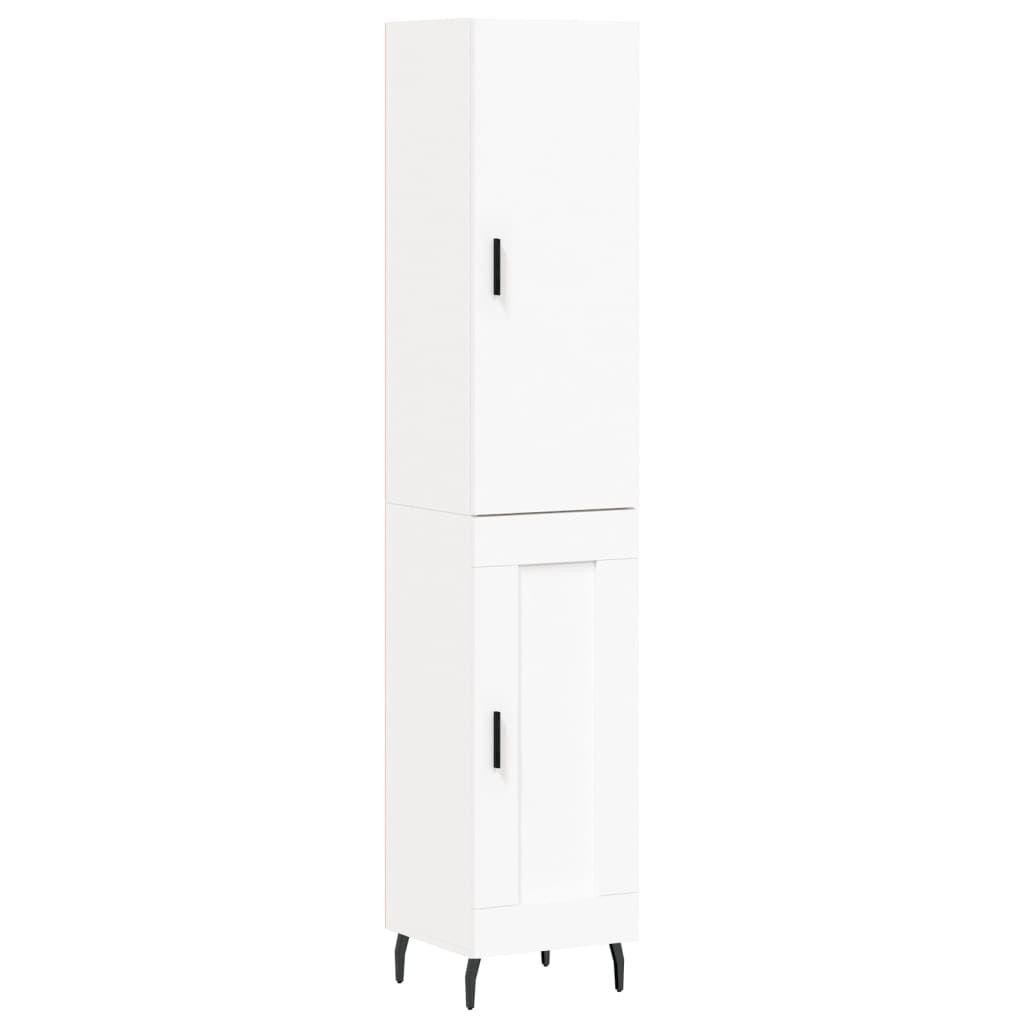 Image Buffet haut Blanc 34,5x34x180 cm Bois d'ingénierie | Xios Store SNC vidaXL Xios Store SNC