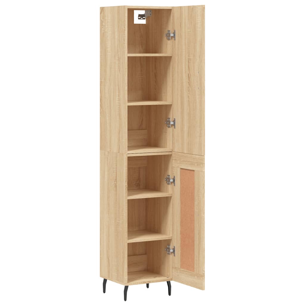 Image Buffet haut Chêne sonoma 34,5x34x180 cm Bois d'ingénierie | Xios Store SNC vidaXL Xios Store SNC