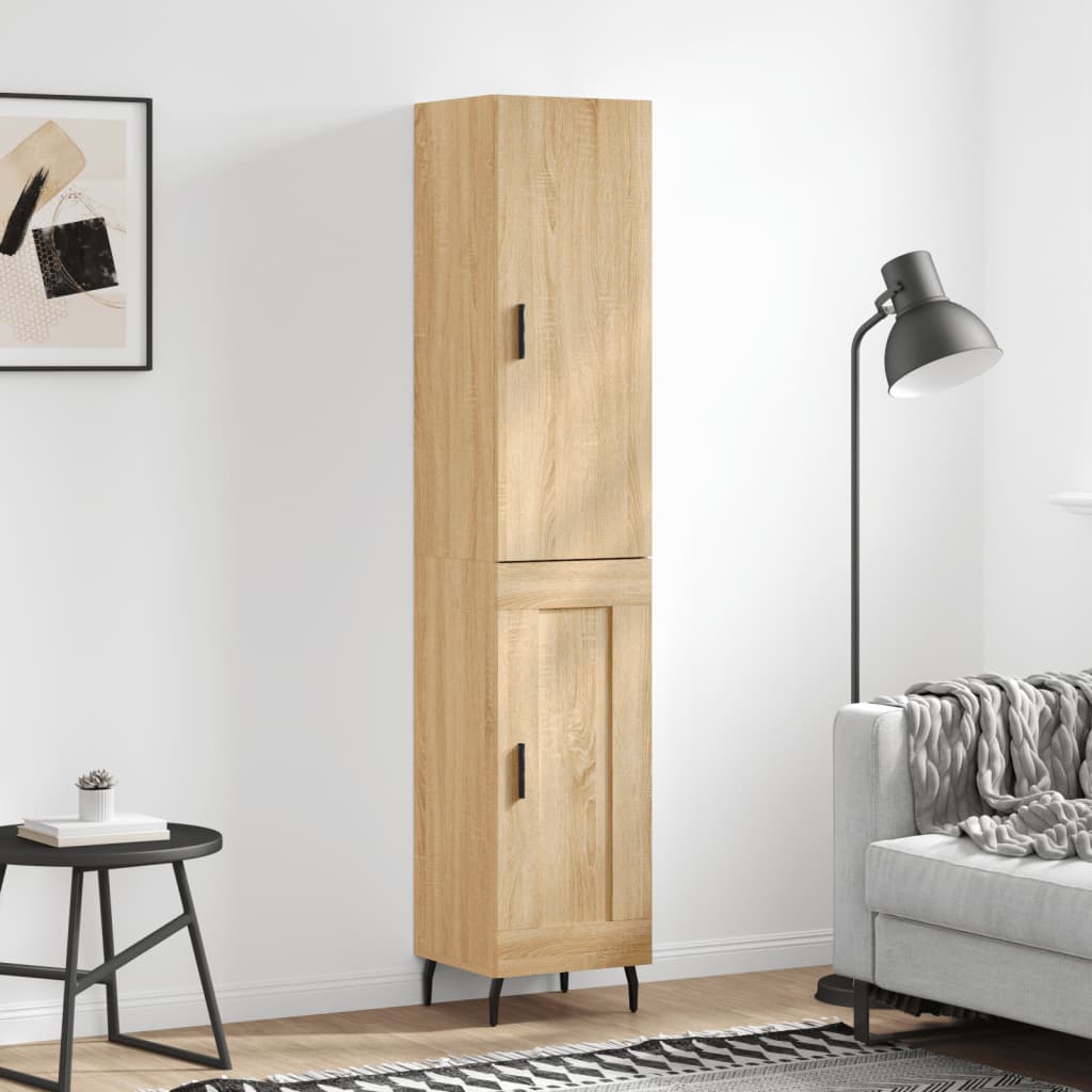 Image Buffet haut Chêne sonoma 34,5x34x180 cm Bois d'ingénierie | Xios Store SNC vidaXL Xios Store SNC