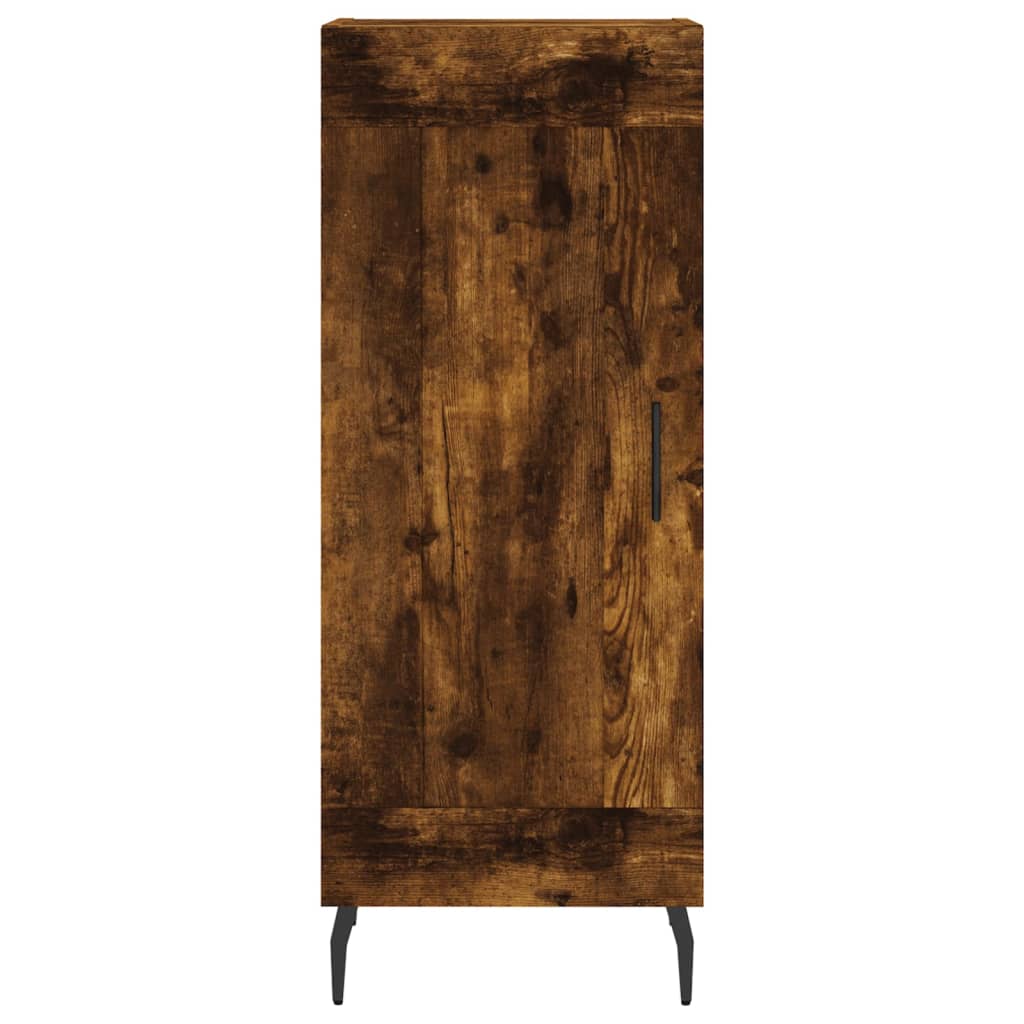 Image Buffet haut Chêne fumé 34,5x34x180 cm Bois d'ingénierie | Xios Store SNC vidaXL Xios Store SNC