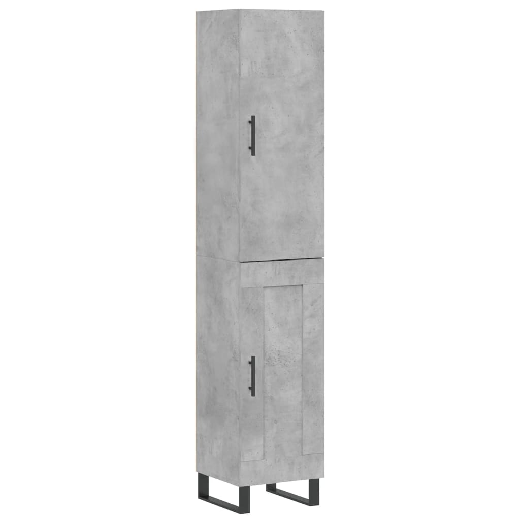 Image Buffet haut Gris béton 34,5x34x180 cm Bois d'ingénierie | Xios Store SNC vidaXL Xios Store SNC