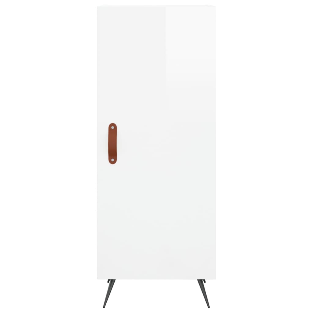 Image Buffet haut Blanc brillant 34,5x34x180 cm Bois d'ingénierie | Xios Store SNC vidaXL Xios Store SNC