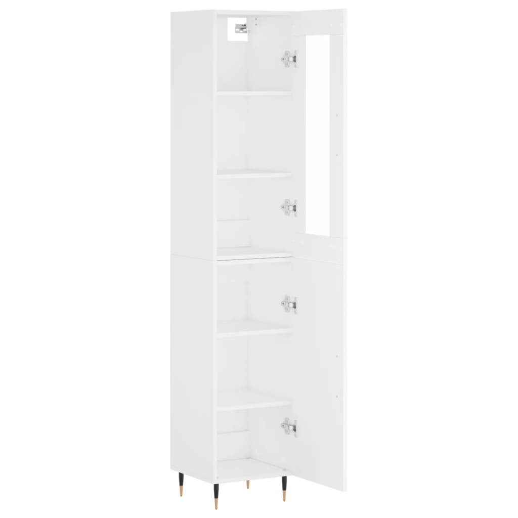 Image Buffet haut Blanc 34,5x34x180 cm Bois d'ingénierie | Xios Store SNC vidaXL Xios Store SNC