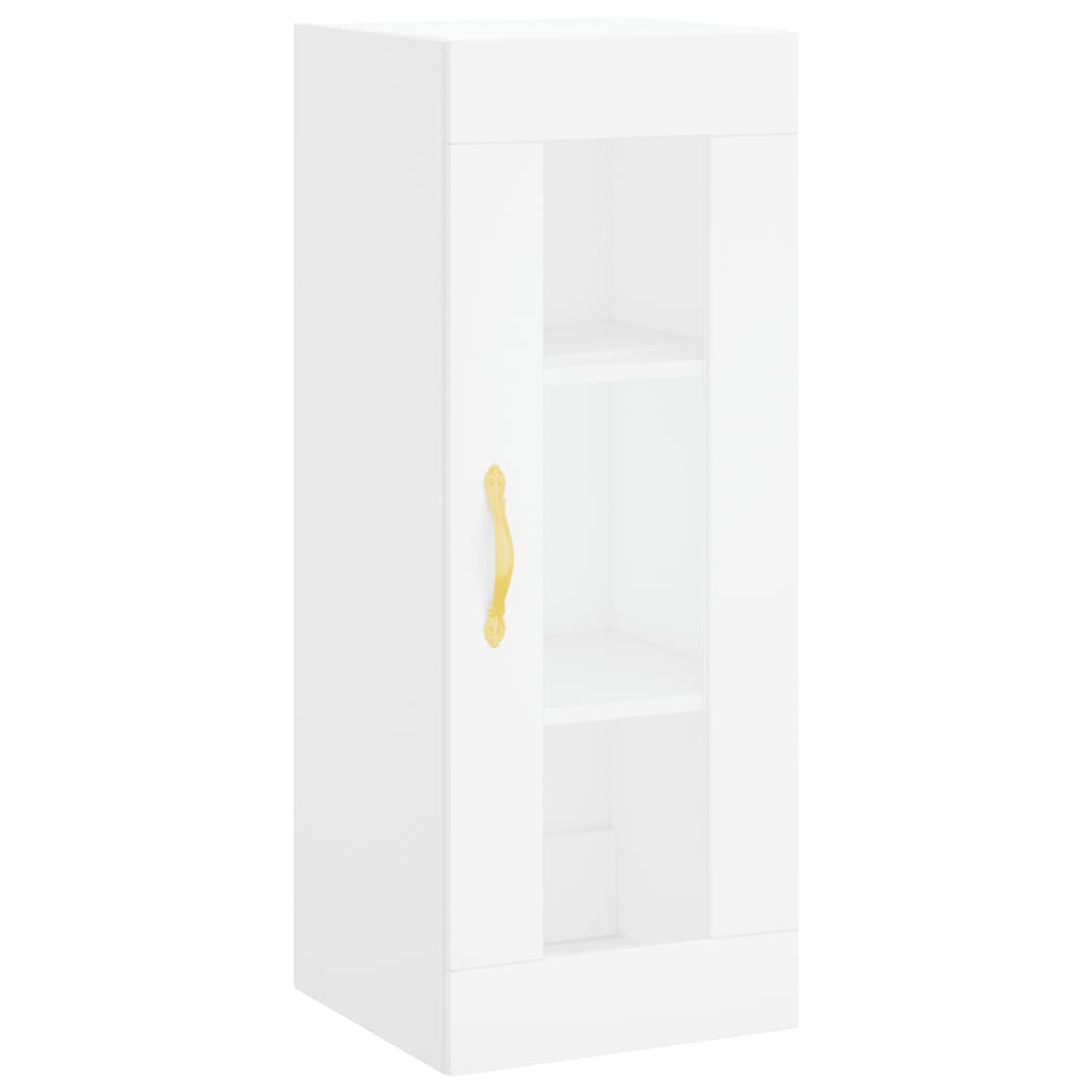 Image Buffet haut Blanc 34,5x34x180 cm Bois d'ingénierie | Xios Store SNC vidaXL Xios Store SNC