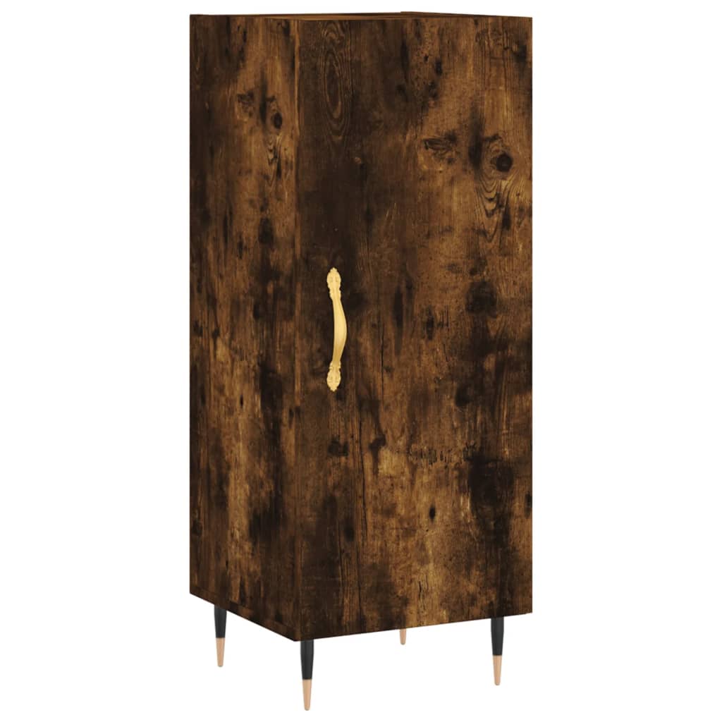 Image Buffet haut Chêne fumé 34,5x34x180 cm Bois d'ingénierie | Xios Store SNC vidaXL Xios Store SNC