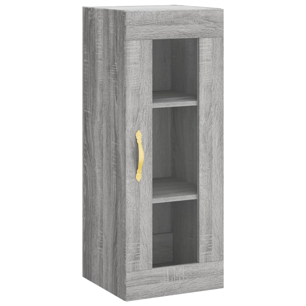 Image Buffet haut Sonoma gris 34,5x34x180 cm Bois d'ingénierie | Xios Store SNC vidaXL Xios Store SNC