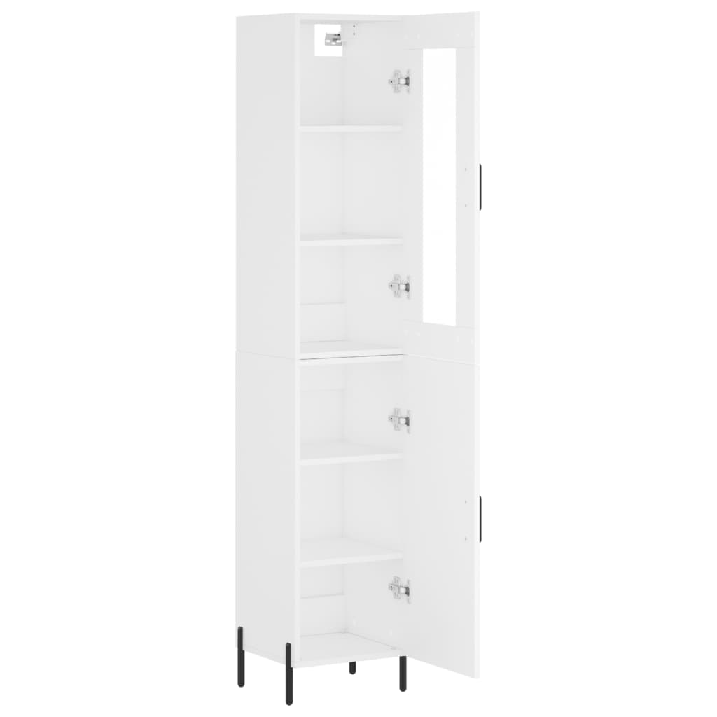 Image Buffet haut Blanc 34,5x34x180 cm Bois d'ingénierie | Xios Store SNC vidaXL Xios Store SNC