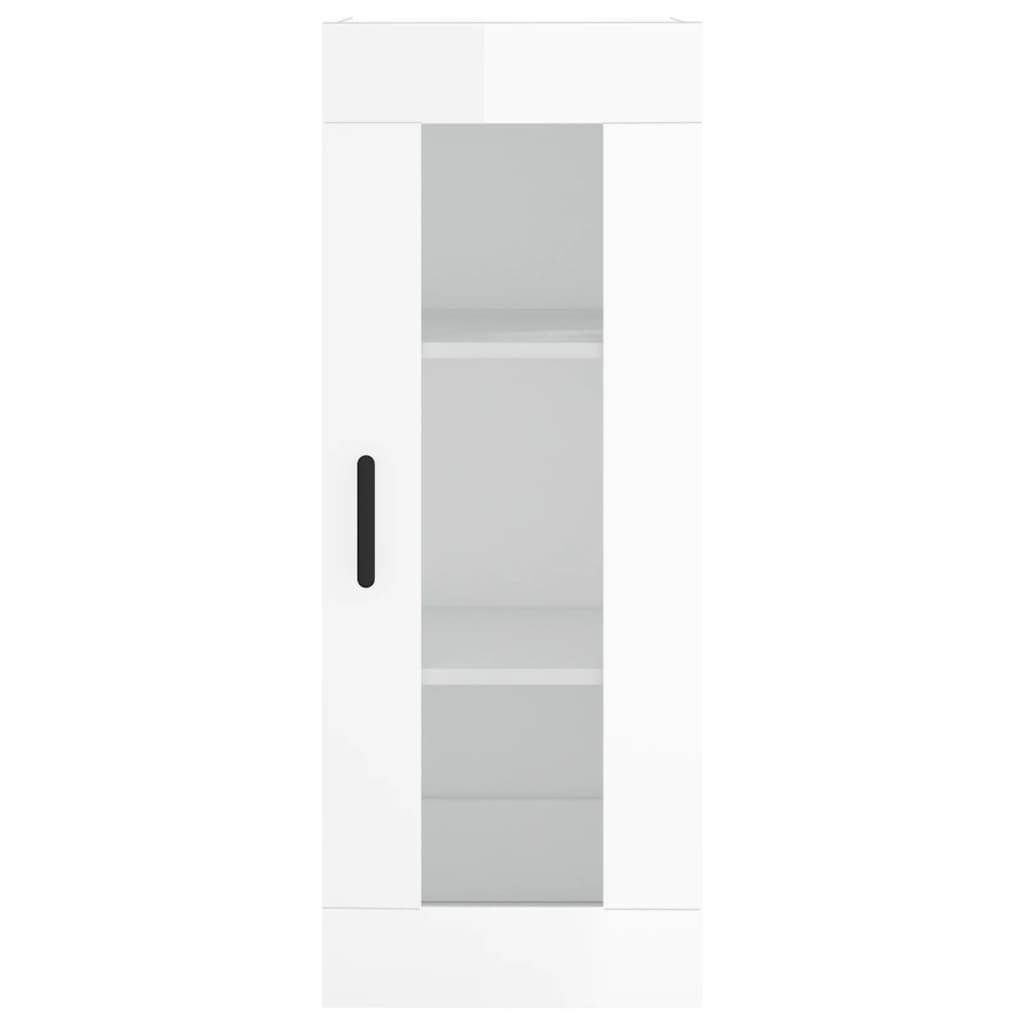 Image Buffet haut Blanc brillant 34,5x34x180 cm Bois d'ingénierie | Xios Store SNC vidaXL Xios Store SNC