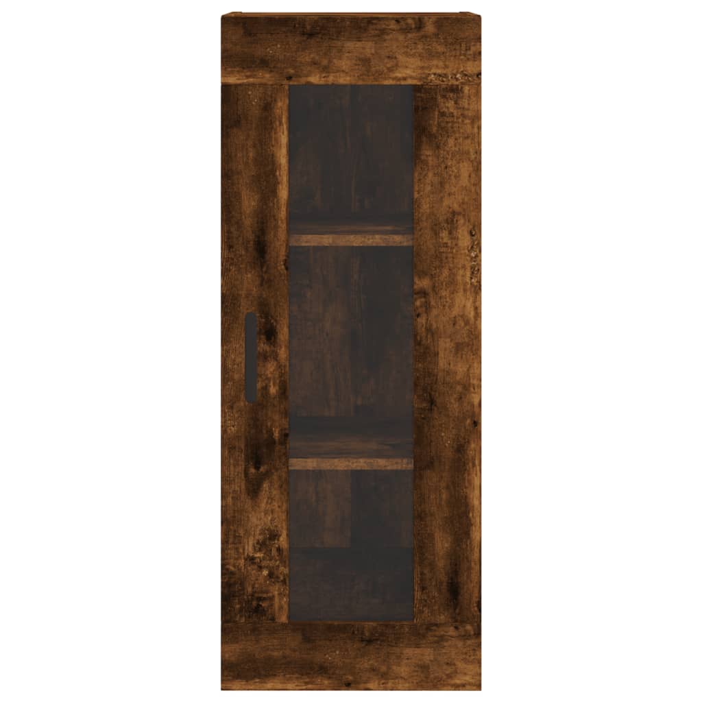 Image Buffet haut Chêne fumé 34,5x34x180 cm Bois d'ingénierie | Xios Store SNC vidaXL Xios Store SNC