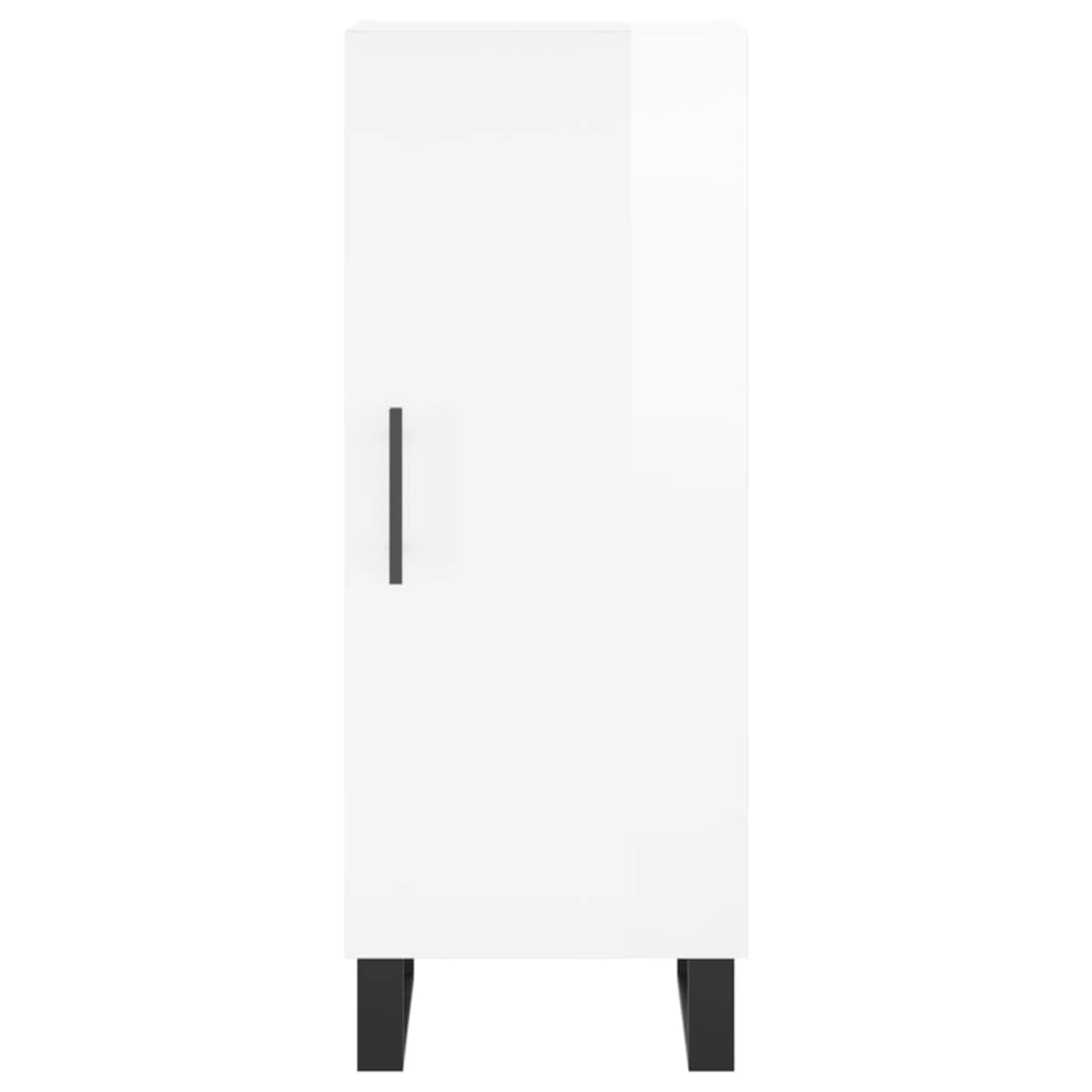 Image Buffet haut Blanc brillant 34,5x34x180 cm Bois d'ingénierie | Xios Store SNC vidaXL Xios Store SNC