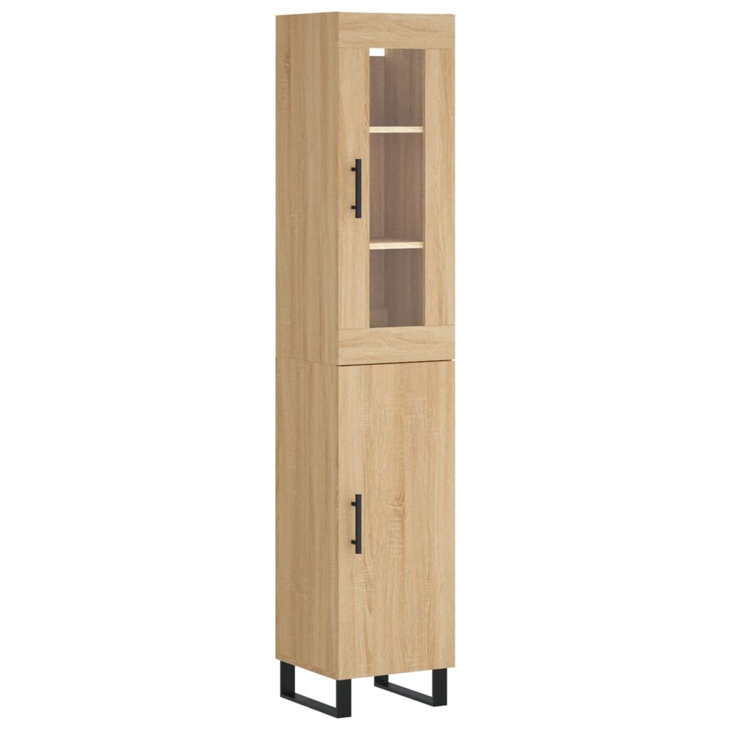 Image Buffet haut Chêne sonoma 34,5x34x180 cm Bois d'ingénierie | Xios Store SNC vidaXL Xios Store SNC