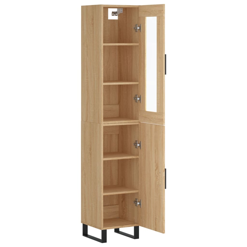 Image Buffet haut Chêne sonoma 34,5x34x180 cm Bois d'ingénierie | Xios Store SNC vidaXL Xios Store SNC