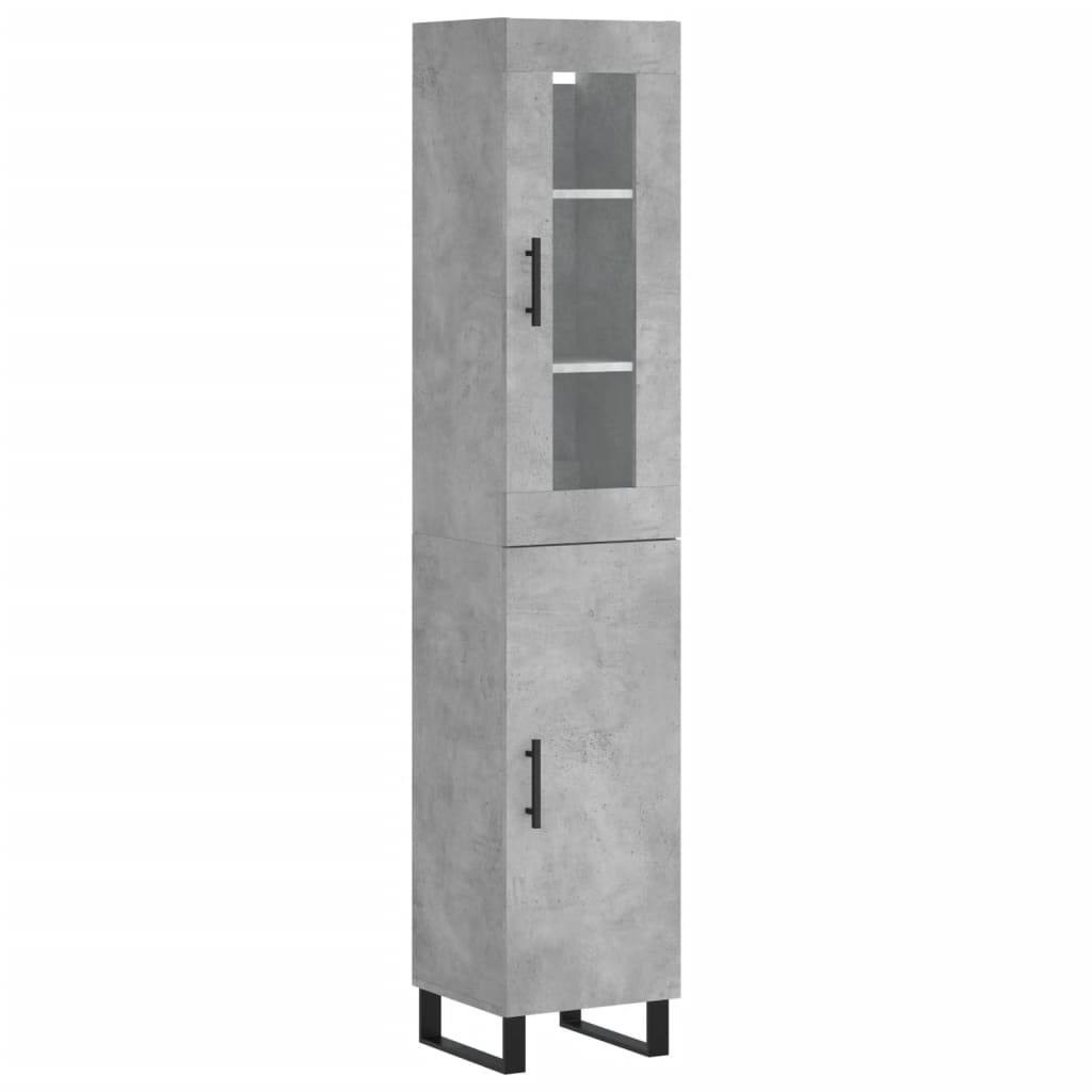 Image Buffet haut Gris béton 34,5x34x180 cm Bois d'ingénierie | Xios Store SNC vidaXL Xios Store SNC